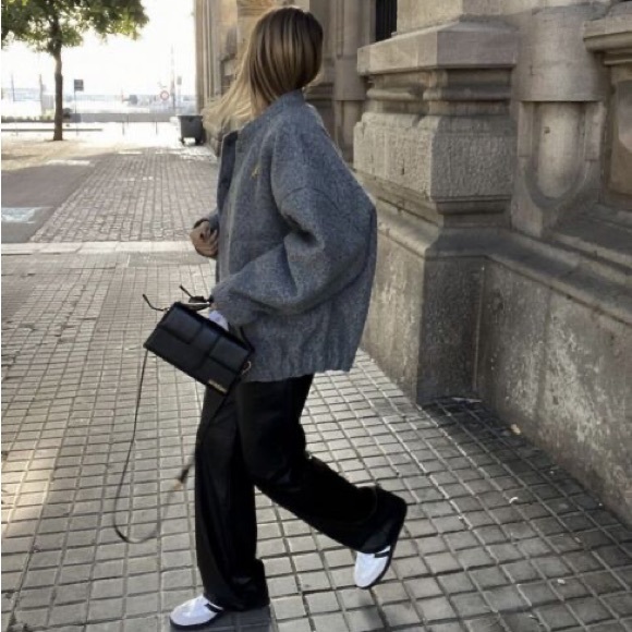 Zara Jackets & Coats Zara Grey Oversized Bomber Jacket Poshmark